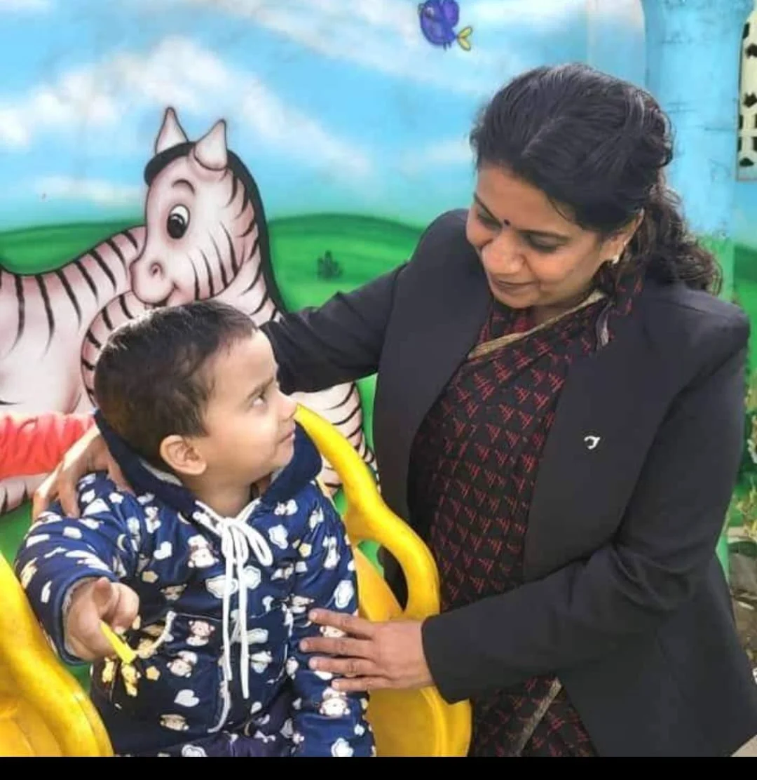 Happy colorful student